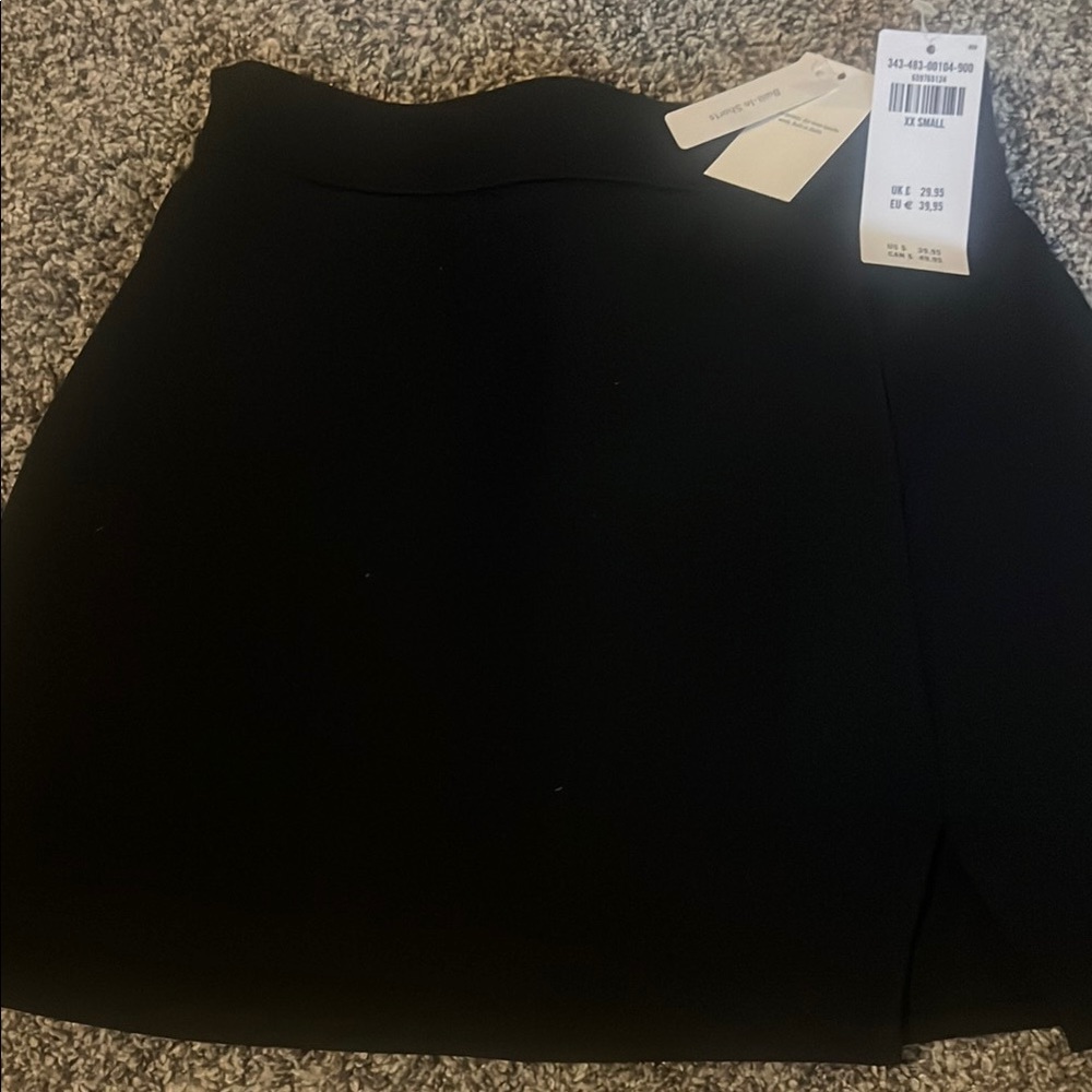 NWT- Hollister black mini skirt with built in shorts! Size XXS